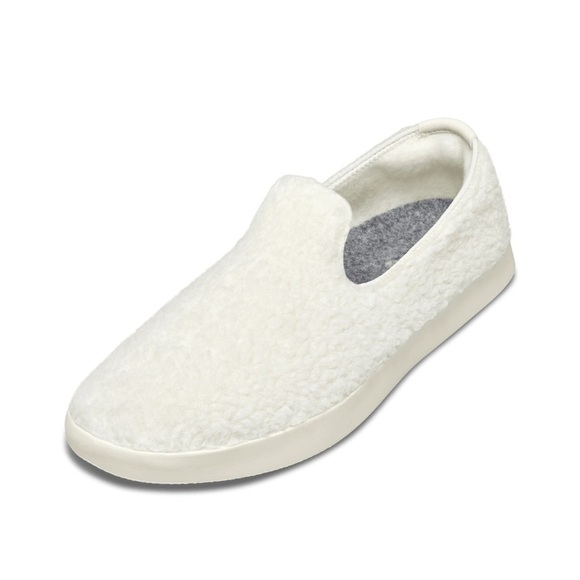 Men’s allbirds Wool Lounger Fluffs in Natural White with Cream Sole - Picture 1 of 10